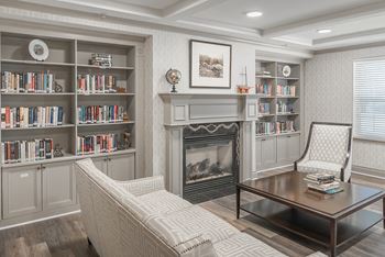Clubroom with lounge, catering kitchen & library